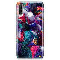 Huawei Nova 4e Kılıf Renkli Boncuk 3d Arka Kapak Koruma Desenli Full Koruyucu