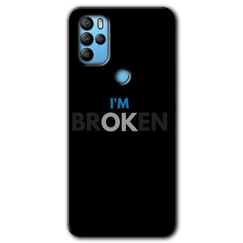 Omix X300 Kılıf HD Desen Baskılı Arka Kapak+Temperli Cam - Im Broken