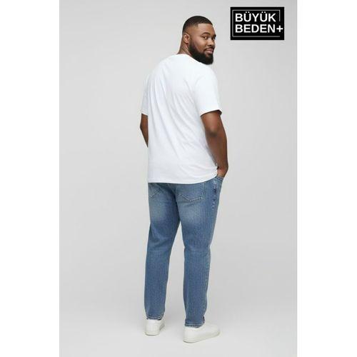Büyük Beden Erkek Basic Tişört – Pamuklu Düz T-Shirt 3XL-6XL SPR26BTS10