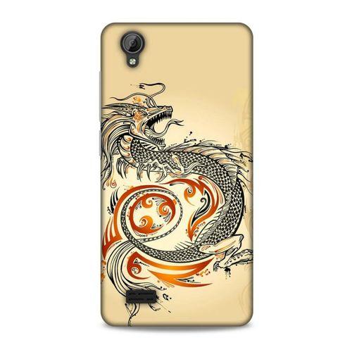 Vestel Venüs V5 Kılıf Dragons (27) Tasarımlı Kılıf Siyah Ejderha Dövmesi