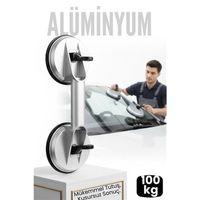 Profesyonel Alüminyum 100 KG Kilitli Vantuzlu Ağır Cam Seramik Fayans Mermer Kaldırıcı 115 mm