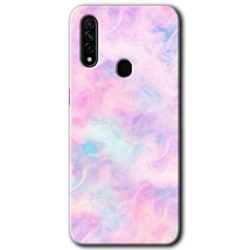 MRCİLETİSİM Oppo A31 Kılıf Kapak - Pembe-Duman +Hayalet Ekran Yandan Gözükmez