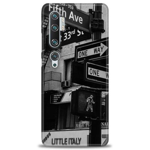 Xiaomi Mi Note 10 Kılıf HD Baskılı Kılıf - One Way + Tam Ekran Koruyucu