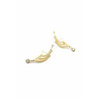 Taşlı Küpe - 14K Altın