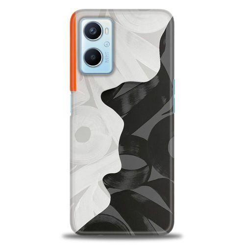 Oppo A96 4G Kılıf HD Baskılı Kılıf - Turuncu Çizgi + Tam Ekran Koruyucu