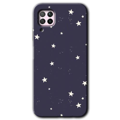 Potkal Hediye Fabrikası Huawei P40 Lite HD Baskılı Kılıf + 9D Tam Ekran Koruyucu - Gökyüzü Yıldız