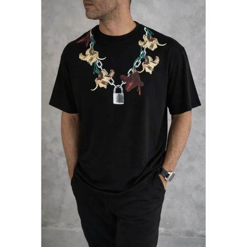 Erkek Baskılı T-Shirt Kısa Kol Bisiklet Yaka Regular Fit Rahat Kalıp Günlük Tişört - Siyah