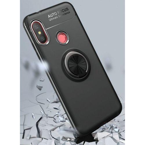 Xiaomi Mi A2 Lite Kılıf Auto Focus Serisi Soft Premium Standlı Yüzüklü Kapak - Mavi