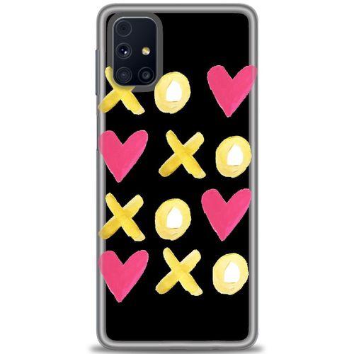 Samsung Galaxy M51 Kılıf HD Baskılı Kılıf - XOXOXO + Tam Ekran Koruyucu