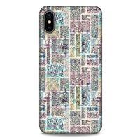 Apple iPhone XS Max Kılıf Pastel Renkler (7) Telefon Kılıfı Pembe Mavi