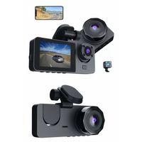 3 Kameralı 2 İnç 1080p Araç İçi Kamera Sürüş Kamerası Carplay