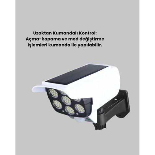 Solar Şarjlı Kamera Tasarımlı Led Duvar Lambası Hareket Sensörlü Dış Mekan Aydınlatma