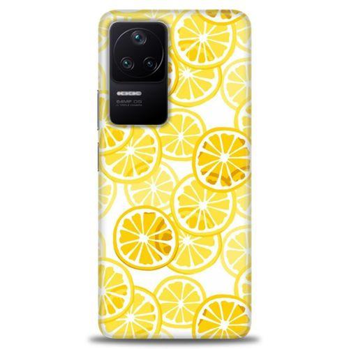 Xiaomi Poco F4 Kılıf HD Baskılı Kılıf - Sarı + Tam Ekran Koruyucu