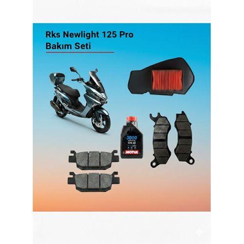 RKS Rks Newlight 125 Pro Bakım Seti Ön-Arka Balata Filtre Ve Motul Motor Yağı 4Lü Set