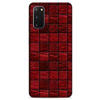 Samsung Galaxy S20 Kılıf Patchwork (12) Koruyucu Silikon Kırmızı Bordo