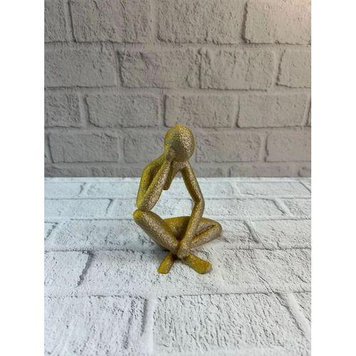 Dekoratif Sarı İnsan Figürü Modern Masa Ve Raf Süsü