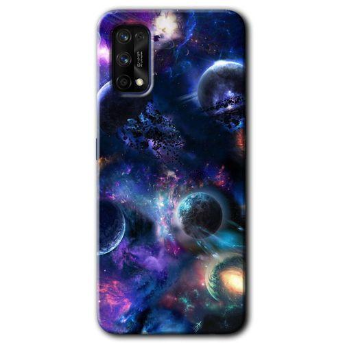 Realme 7 Pro Kılıf HD Desen Baskılı Arka Kapak - Gezegen Karışımı + Kırılmaz Cam