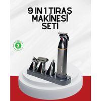 Şarjlı 9’u 1 Arada Çok Amaçlı Erkek Bakım Seti Yıkanabilir Başlıklar