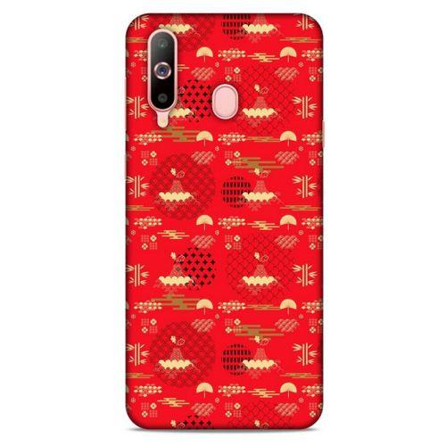 Samsung Galaxy A60 Kılıf Japonya (1) Kılıfı Sarı Kırmızı