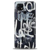 Xiaomi Redmi 10C Kılıf HD Baskılı Kılıf - Gri Love + Tam Ekran Koruyucu