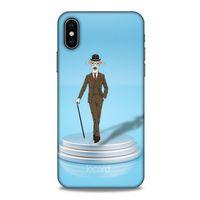 Apple Iphone X Kılıf FunnyMaX (45) Liquid Air Kılıf Açık Mavi Köpek