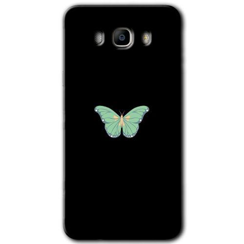 Samsung Galaxy J7 2016 Kılıf HD Desen Baskılı Arka Kapak + Temperli Cam - Butterfly Tree