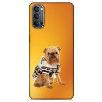 Oppo Reno 4 Kılıf Köpek Kıyafetleri (28) Arka Kapak Brüksel Griffonu Hırka