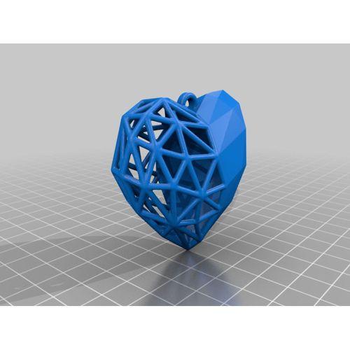 Düşük Poli Yarı Voronoi Kalp - 5142340