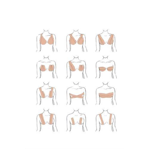 Toparlayıcı Göğüs Bandı Şekillendirici Ten Rengine Uygun Esnek Hassas Ciltlere Uygun