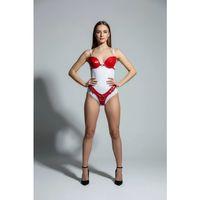 Kırmızı Harness Takım Parlak Deri Zincir Detaylı Badi - Brf1223