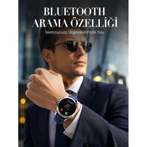 Bluetooth Arama Destekli Uzun Pil Ömürlü Akıllı Saat 3 Kordonlu