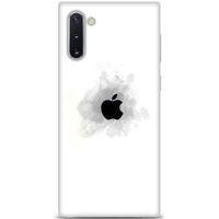 Samsung Galaxy Note 10 Kılıf HD Baskılı Kılıf - Siyah Elma + Tam Ekran Koruyucu