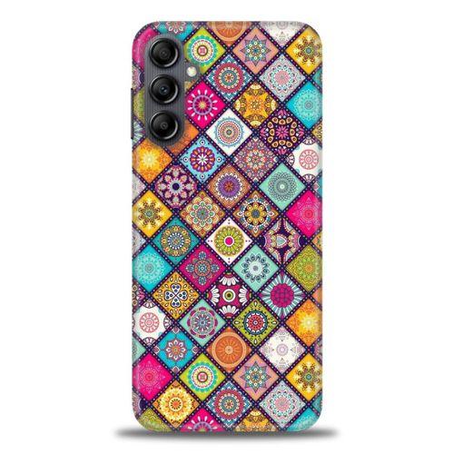 Samsung Galaxy A14 Kılıf HD Baskılı Kılıf - Renkli Mozaik + Tam Ekran Koruyucu