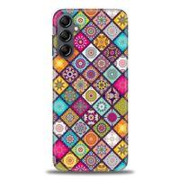 Samsung Galaxy A14 Kılıf HD Baskılı Kılıf - Renkli Mozaik + Tam Ekran Koruyucu