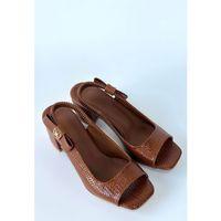 Alessi Kahve Rugan Topuklu Ayakkabı