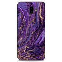 Samsung Galaxy J6 Plus Uyumlu Kılıf Mor Delisi (3) Kapak Kumlu