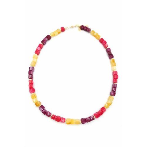 Akrilik Kolye - Fuşya