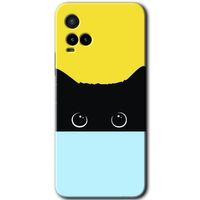 Vivo Y21s Kılıf HD Desen Baskılı Arka Kapak - Kara-Kedi