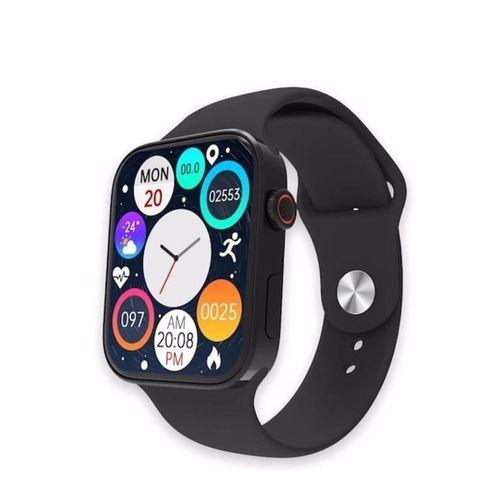 Konuşma Özellikli Smart Watch 7 Akıllı Saat Su Geçirmez Yan Tuşlu Köşeli Yeni Alüminyum Kasa  siyah