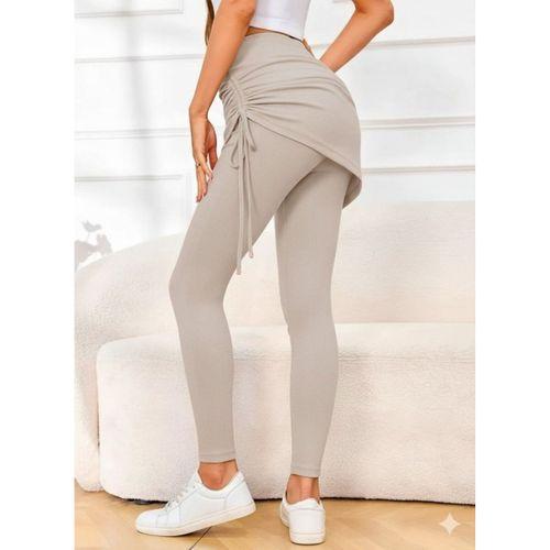 Kadın Yüksek Bel Yandan Büzgülü Alttan Uzun Kaşkorse Tayt Etek