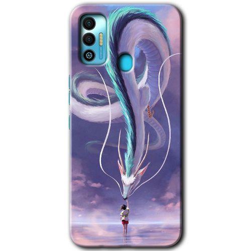 Potkal Hediye Fabrikası Tecno Spark 7T Kılıf HD Desen Baskılı Arka Kapak - Dragon Snake