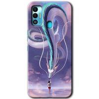 Potkal Hediye Fabrikası Tecno Spark 7T Kılıf HD Desen Baskılı Arka Kapak - Dragon Snake