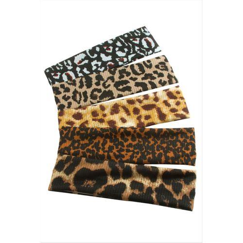 Leopar Desenli Saç Bandı 6 cm