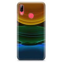 Huawei Y7 Prime 2019 Kılıf Yer Gök Güneş Arka Kapak Koruma Desenli Full Koruyucu