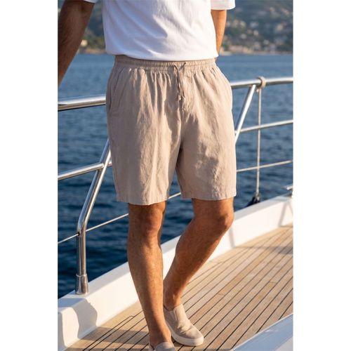 Mann Relax Fit %100 Pamuk Meridian Kumaş Basic Erkek Şort - Çakıl Taşı