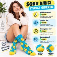 Renkli Civciv Desenli Unisex Çorap 3'lü Set | Yumuşak, Esnek, Konforlu Ve Günlük Kullanıma Uygun