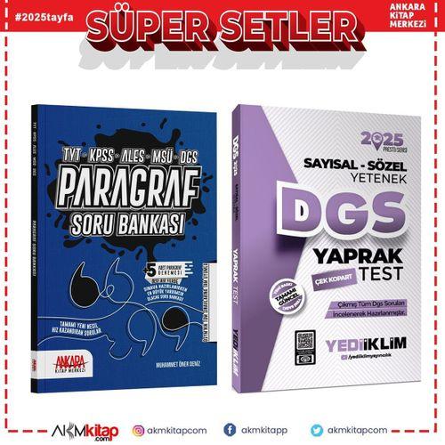 Yediiklim 2025 DGS Sayısal Sözel Yetenek Çek Kopart Yaprak Test ve AKM Paragraf Soru Bankası Seti 2 Kitap