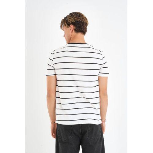 ALEXANDERGARDI V Yaka Çizgili T-shirt
