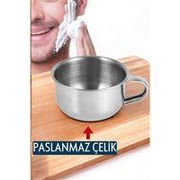 Paslanmaz Çelik Tıraş Tası Sabun Köpürtme Kasesi 717299