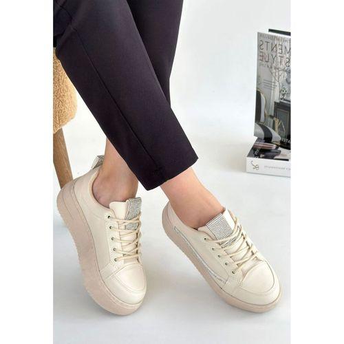 Tiniko Bej Cilt Bağcıklı Spor Ayakkabı